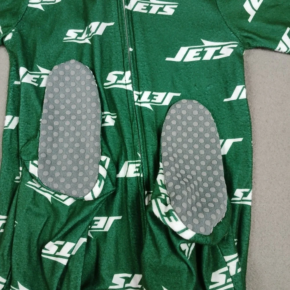 NY Jets Baby‎ One Piece 6/9 Months NFL Team Apparel Kids Footie Pajamas Green